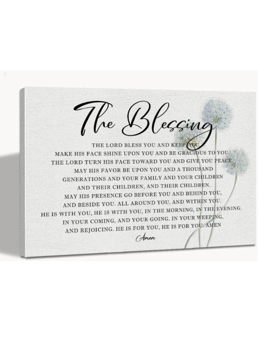 Elevation Worship Lyrics Wall Sign, The Blessing Scripture Decor 16x24